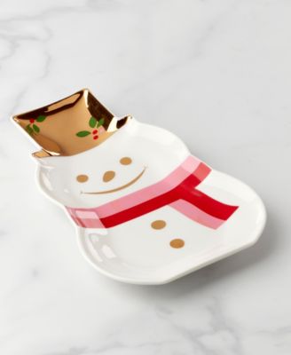 Kate Spade Be Jolly Snowman Candy Dish