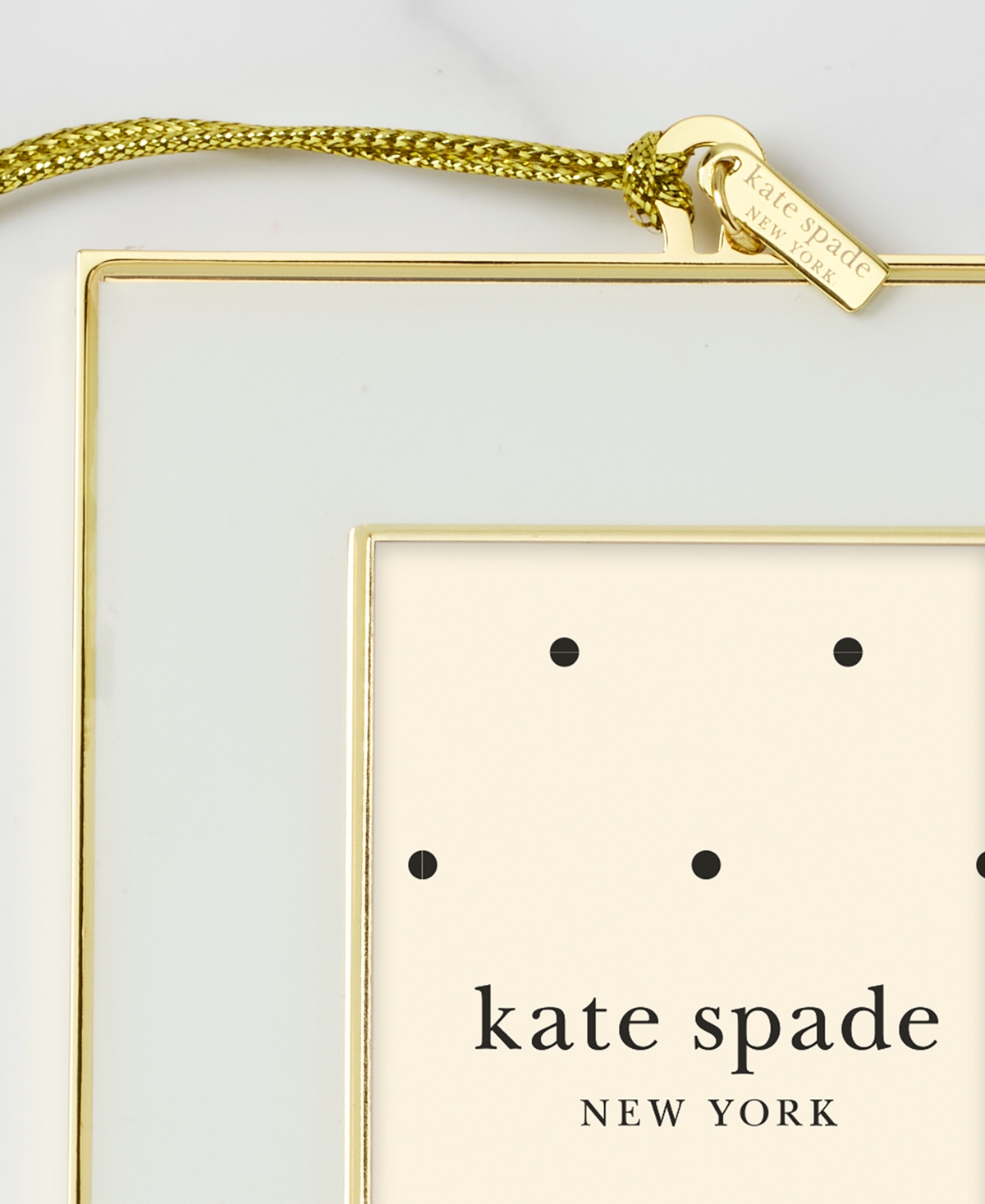 Kate Spade Be Jolly "forever" Mini Frame Ornament In Multi