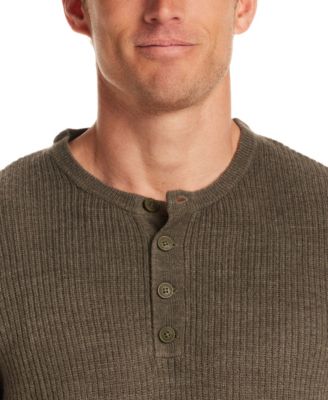 Men's Soft Touch Ribbed Henley Sweater