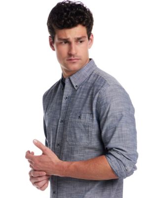 Men's Winter Chambray Solid Shirt