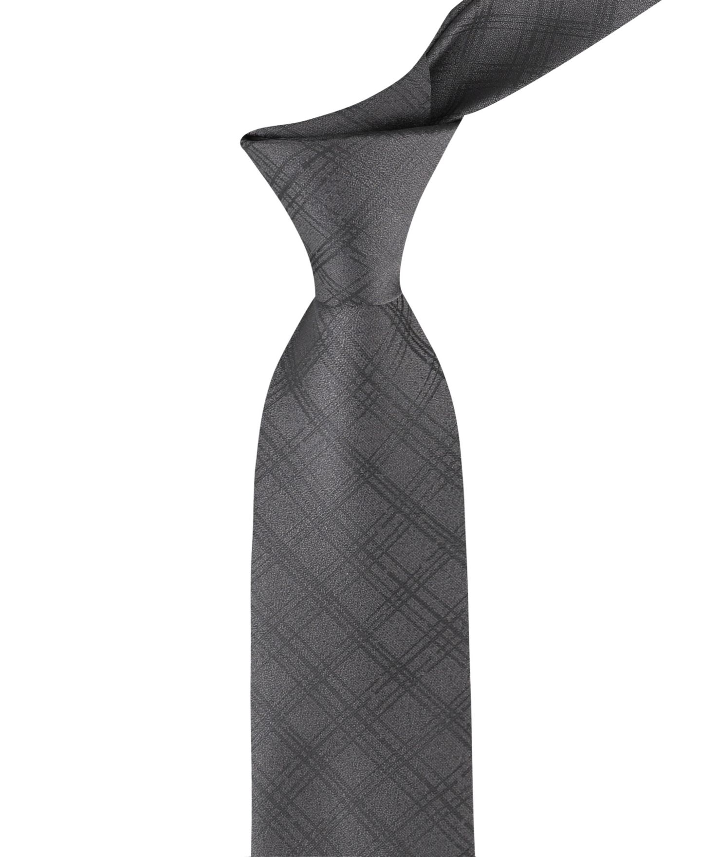 Мужской галстук Calvin Klein Wayne Check Tie, цвет: Тёмный серый — фото 2