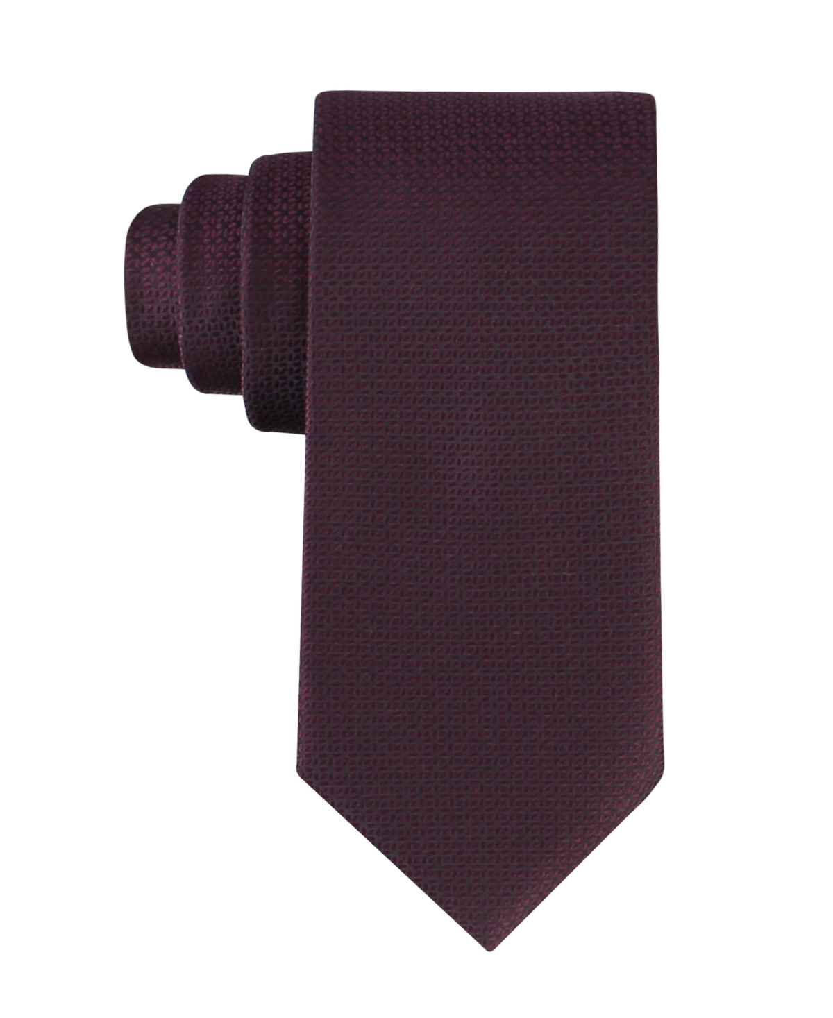 Calvin Klein Men's Lily Micro Geometric Tie In Burgundy