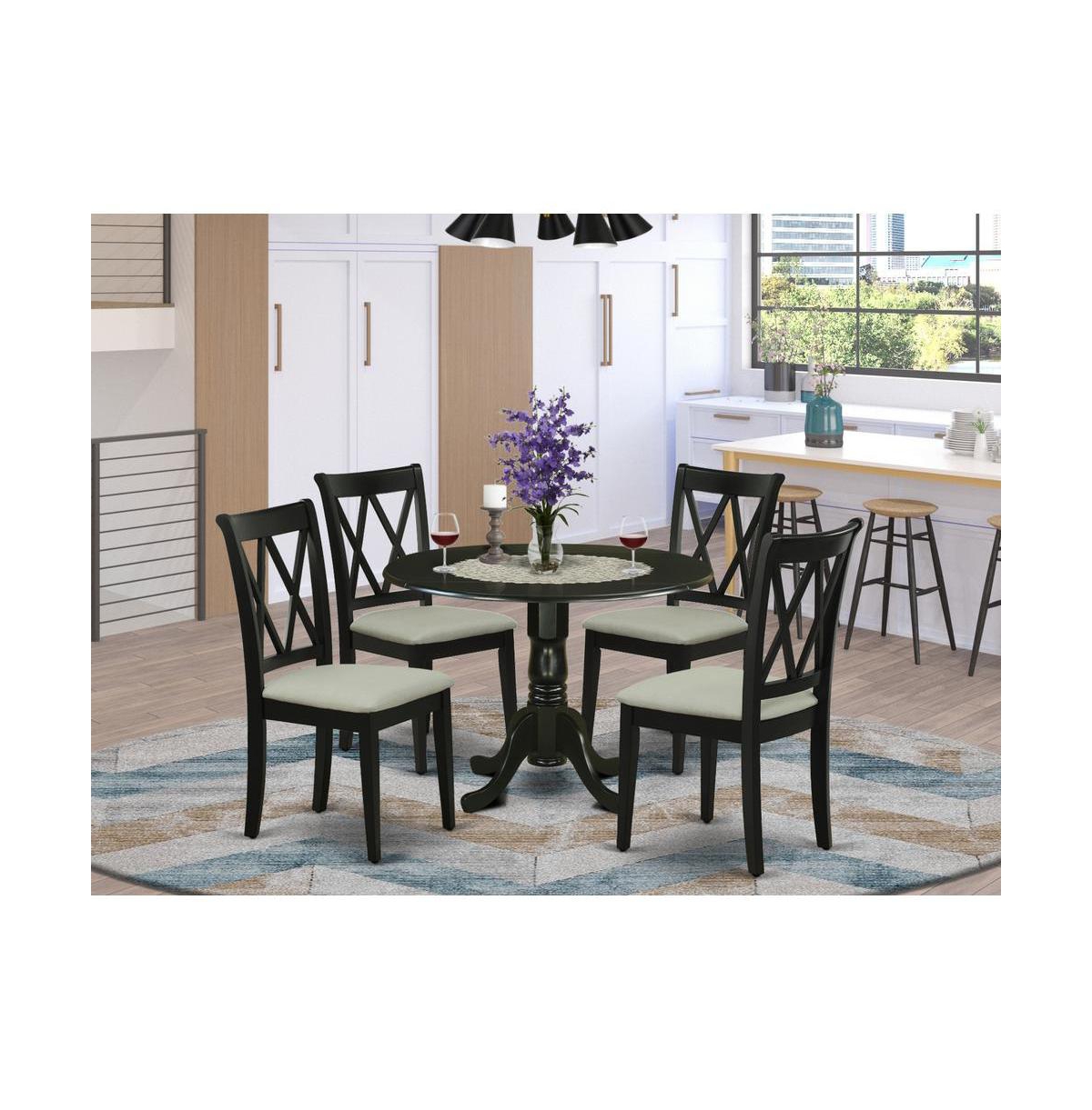 East West Furniture Dining Room Set Black