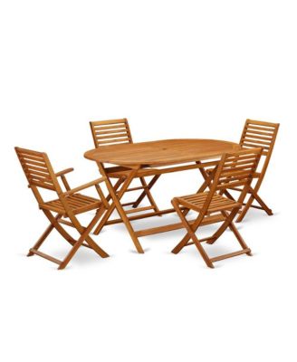 Wooden Patio Set Natural Oil