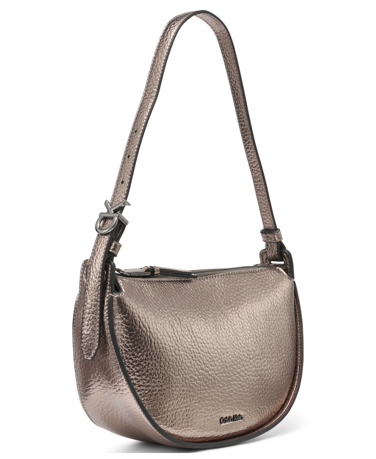 Calvin Klein Women's Gemma Metallic Shoulder Bag In Gray