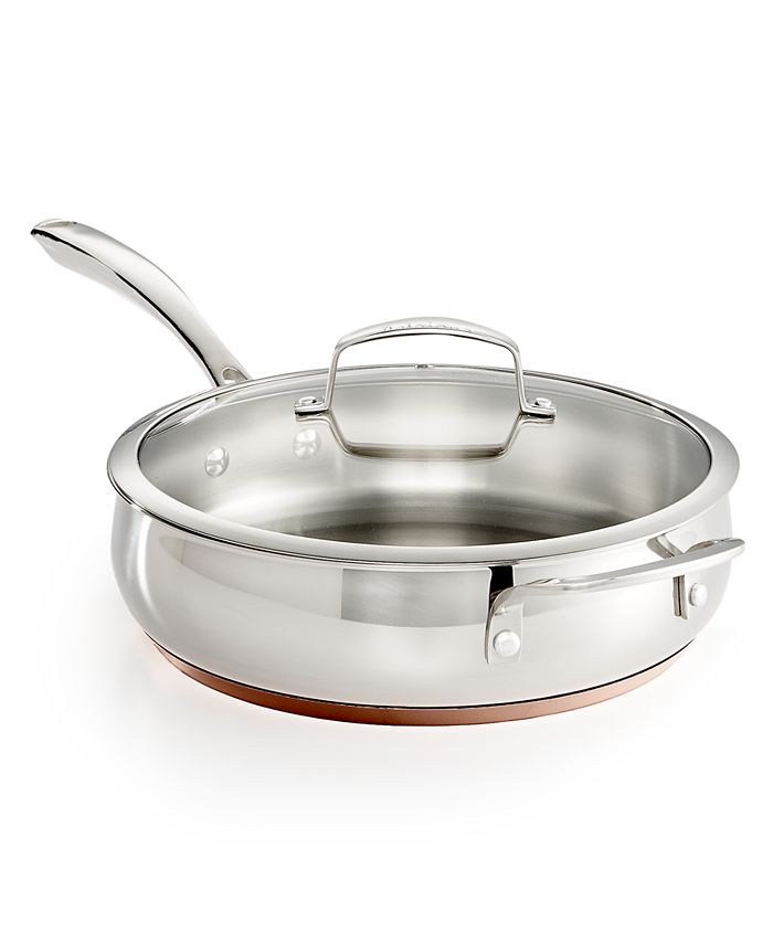 Belgique Copper Bottom 4-Qt. Saute Pan with Lid, Created for Macy's - Macy's