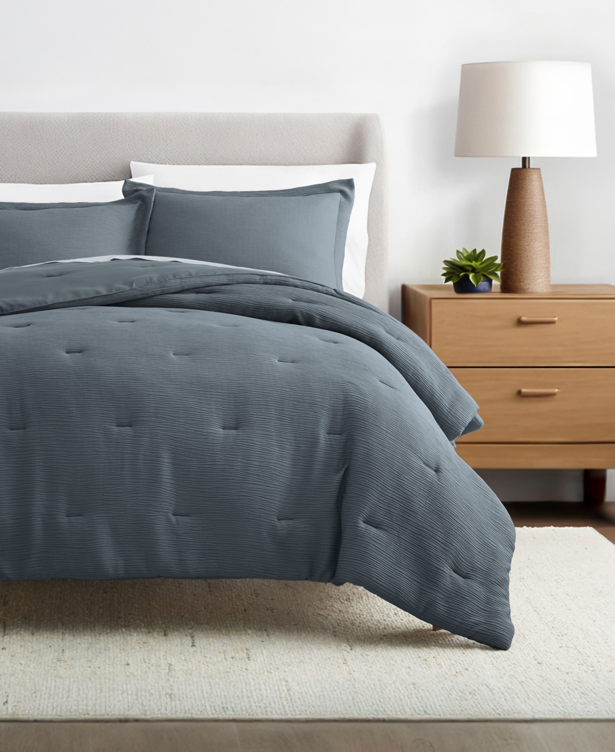 Ienjoy Home Cloud Weave Gauze 3-pc. Comforter Set, Full/queen In Blue