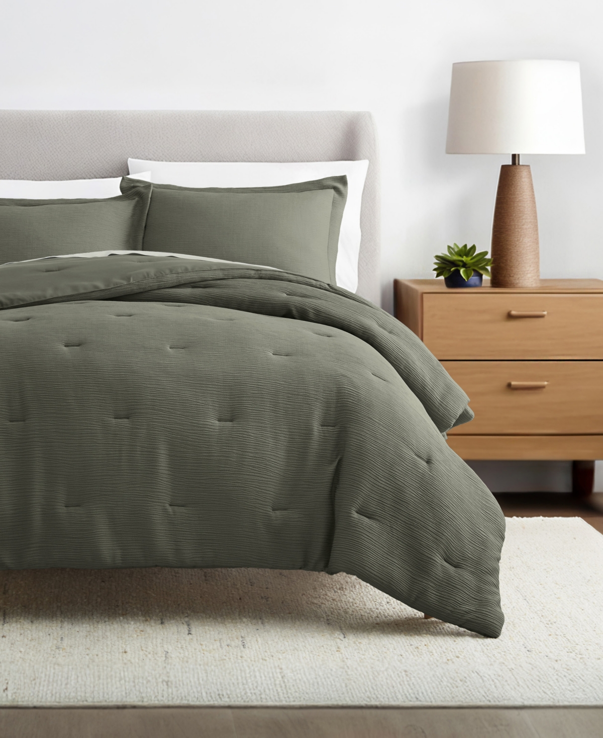 Ienjoy Home Cloud Weave Gauze 3-pc. Comforter Set, Full/queen In Green