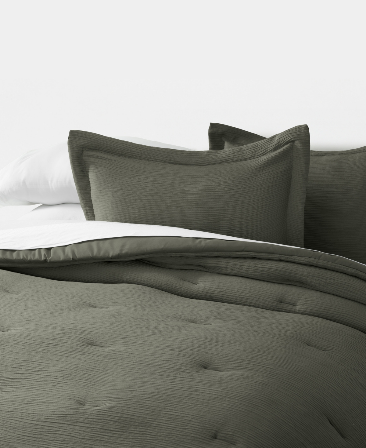 Ienjoy Home Cloud Weave Gauze 3-pc. Comforter Set, Full/queen In Green