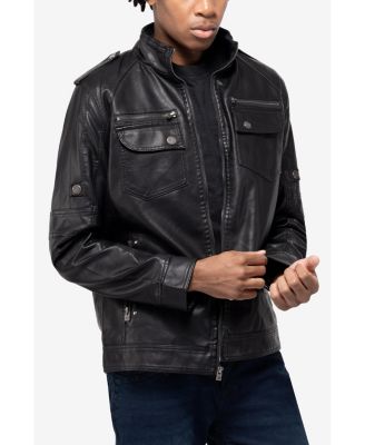 Men's Utility Jacket With Faux Shearling Lining