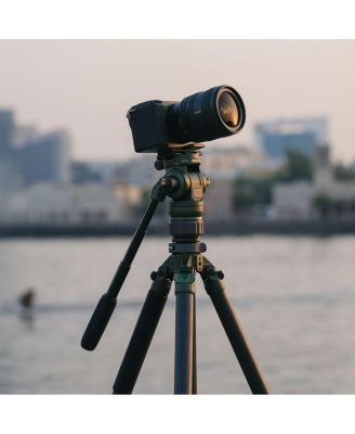  Travel Video Fluid Head with 3-Stage Carbon Fiber Tripod Legs