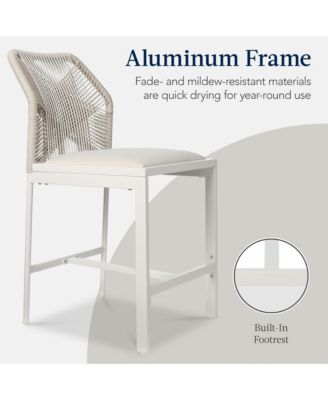 Set of 2 Indoor Outdoor Counter Height Barstools