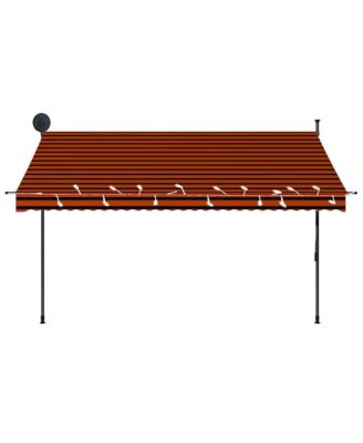 Retractable Awning Orange and Brown
