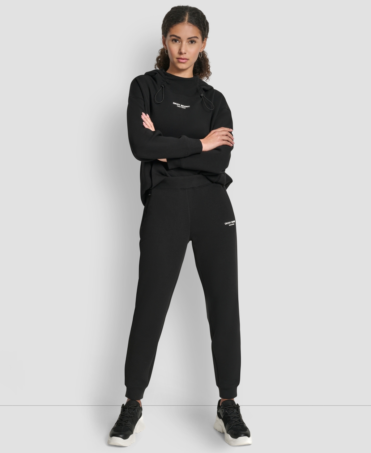 Dkny Women's Brooklyn Scuba Mid Rise Ankle Length Jogger