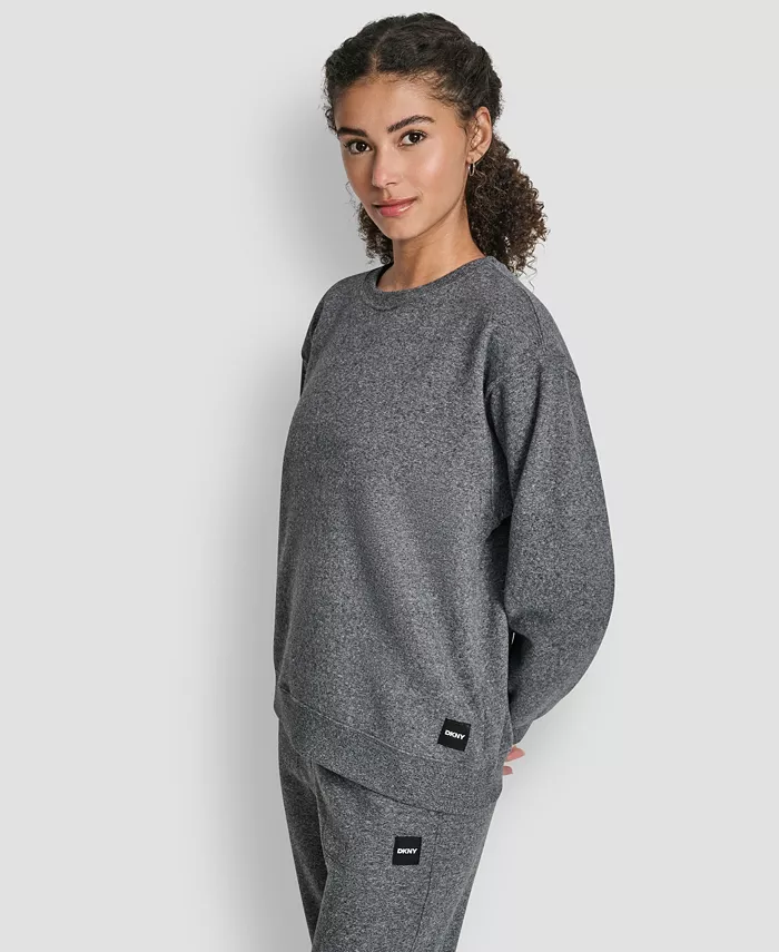 Women's Tonal Logo Patch Crewneck Sweatshirt - thumbnail 4
