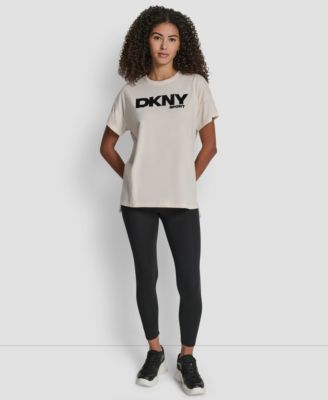 Women's Flocked Logo Drop Shoulder T-Shirt