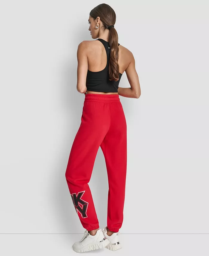 Women's Mixed Metal Stacked Glitter Logo Jogger - thumbnail 2