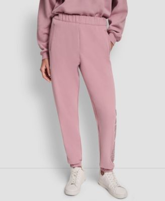 Women's Exploded Rhinestone Varsity Logo High Rise Relaxed Jogger