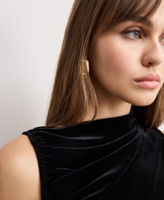 Women's Velvet High Neck Maxi Dress, Regular and Plus Size