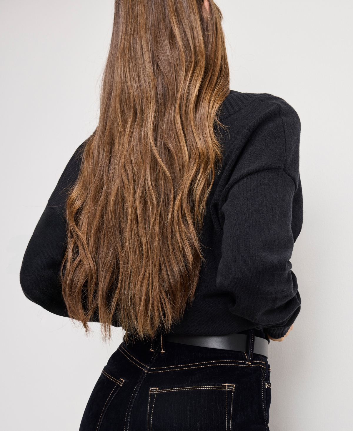 Good American Women's Skate Velvet Denim High Rise Jeans In Black