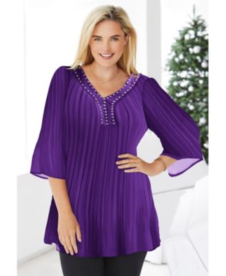 Women's Within Embellished Pleated Blouse