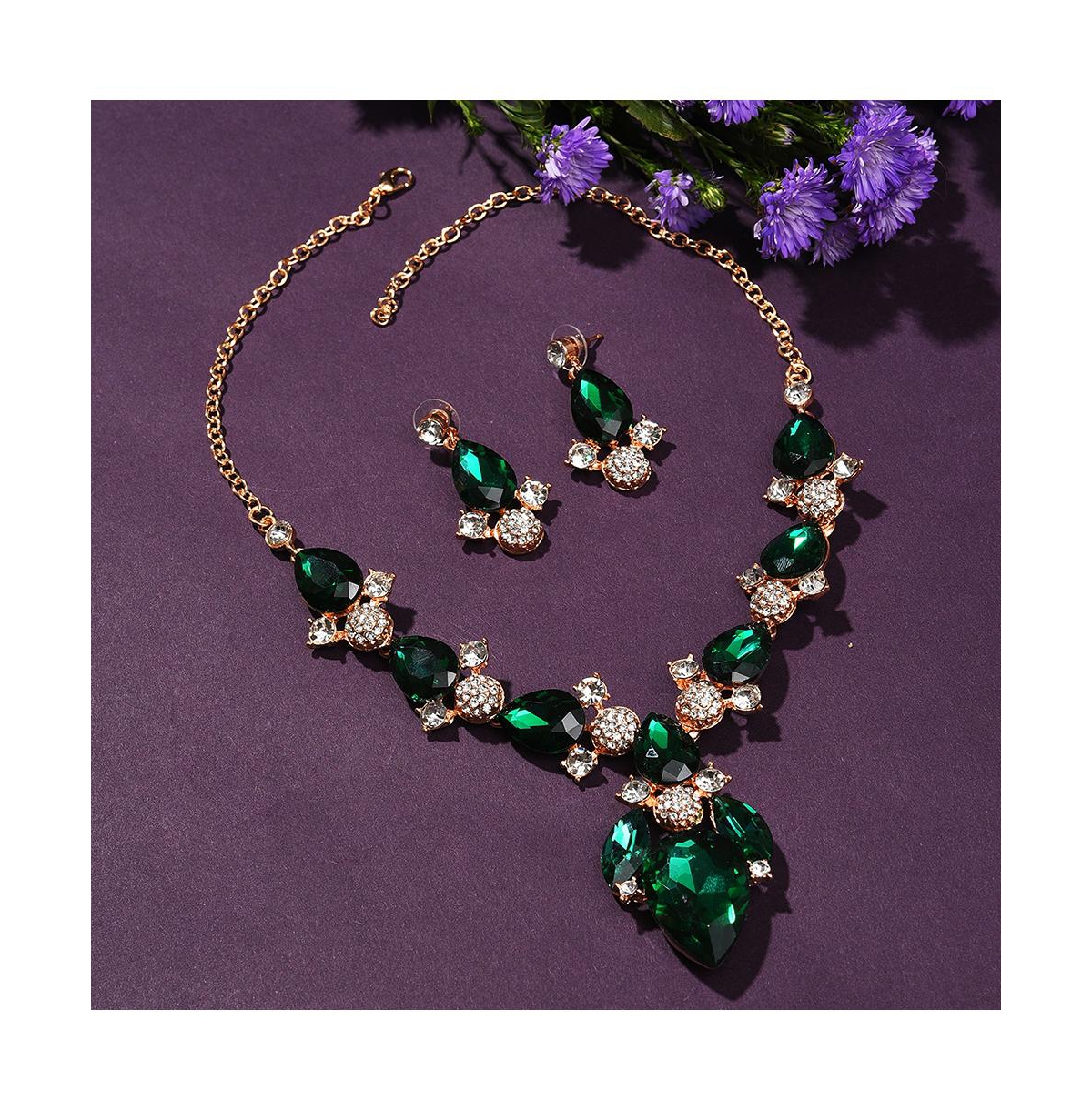 Sohi Women's Gold Plated Designer Stone Jewellery Set