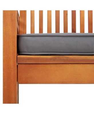 Patio Dining Chairs with Cushions 3 pcs Solid Acacia Wood