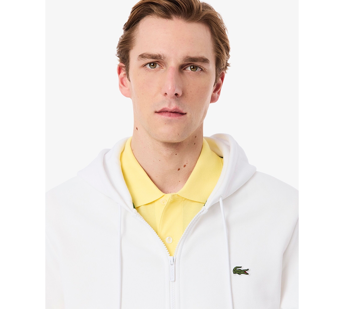Lacoste Men's Zip-Up Fleece Hoodie