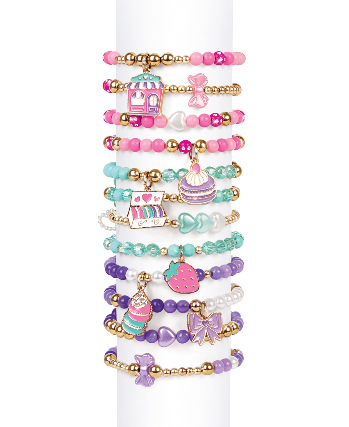 Make It Real Macaron Bracelet Maker Set In Pink