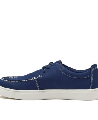 Men's Moc Toe Canvas Lace Up Sneakers