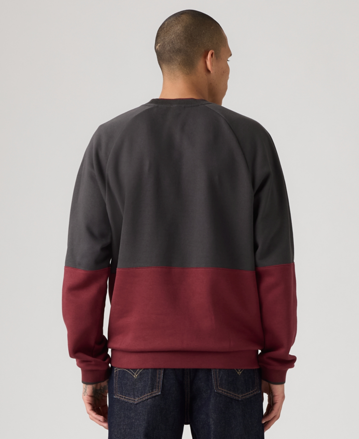 Levi's Levi' Men's Relaxed Fit Crewneck Long Sleeve Red Tab Logo Sweatshirt In Multi