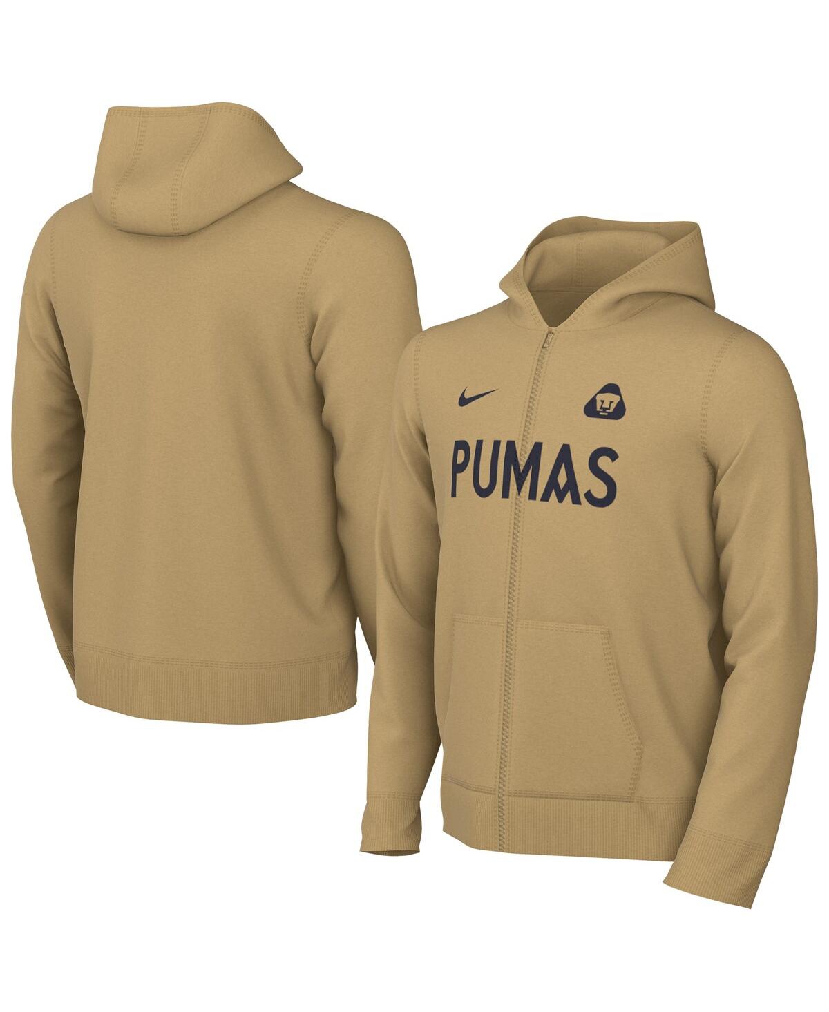 Nike Big Boys And Girls Gold Pumas 2025/26 Club Full-zip Jacket In Brown