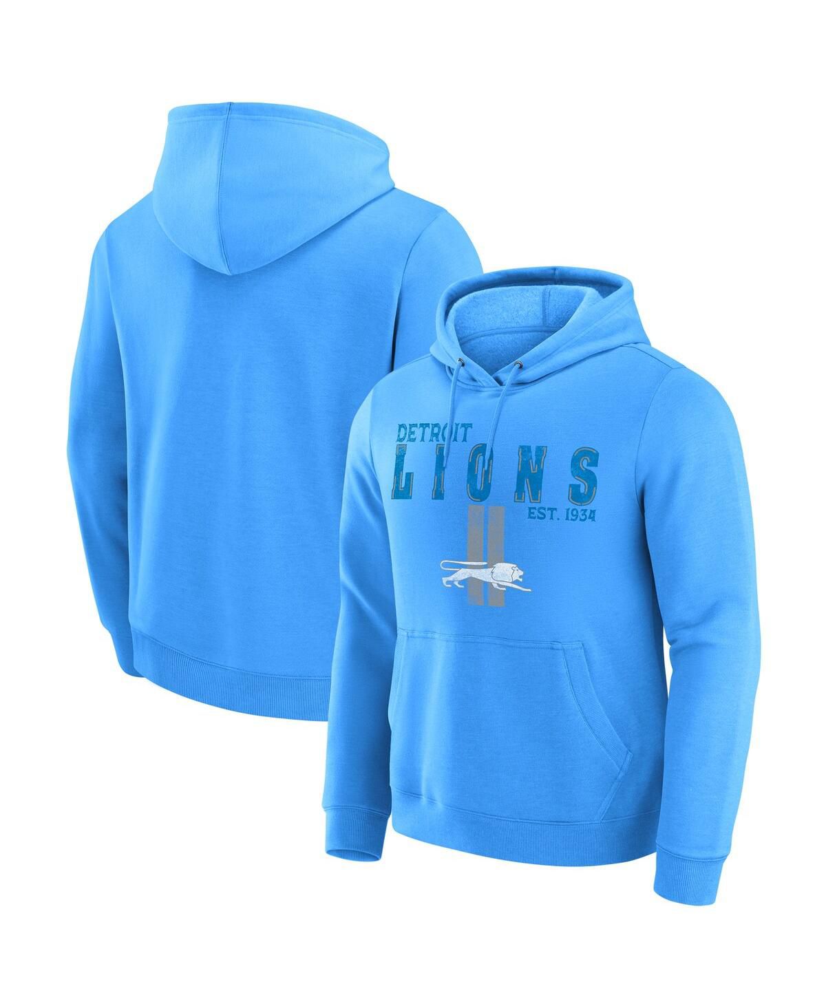 Мужская синяя толстовка с капюшоном Detroit Lions