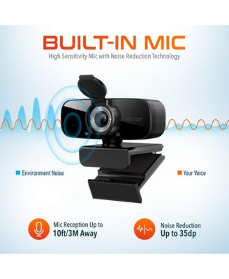 USB Webcam with Microphone, HD 1080p Wired Webcam (DCAM24BK)