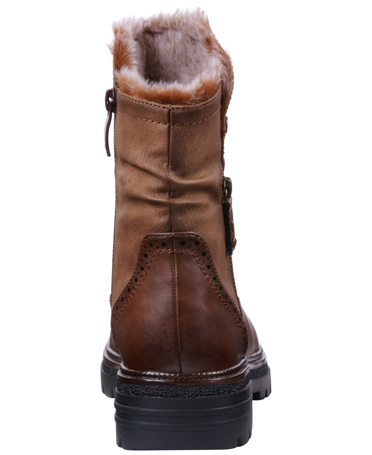 Gc Shoes Martin Faux Fur Lined Bootie In Brown