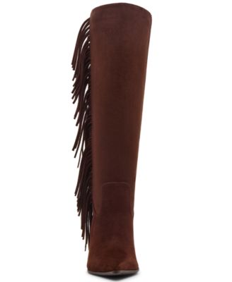 Women's Shakke Knee-High Fringe Dress Boots