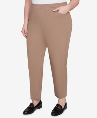 Plus Size Vienna Smooth Front Easy Fit Short Length Pant