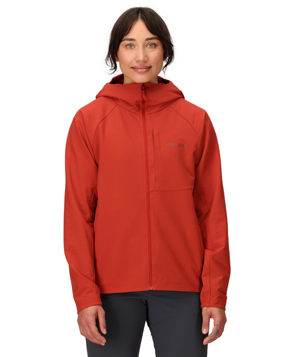 Marmot Women's Pinnacle Driclime Hooded Jacket In Red