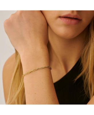 Elegant Gold Paperclip Link Bracelet