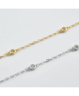 Cosmic Halo Bezel Classic Cubic Zirconia Bracelet