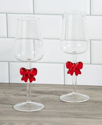 Bow Wine Glasses, Set of 2