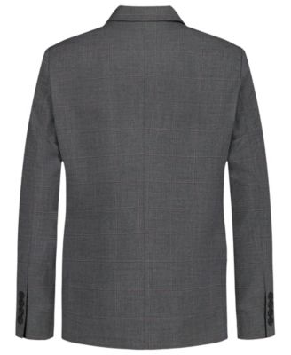 Boys' 8-20 Stretch Textured Windowpane Jacket