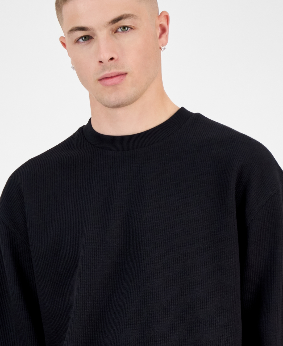 Hugo Boss Men's Nuwolo Waffle-Knit Sweater