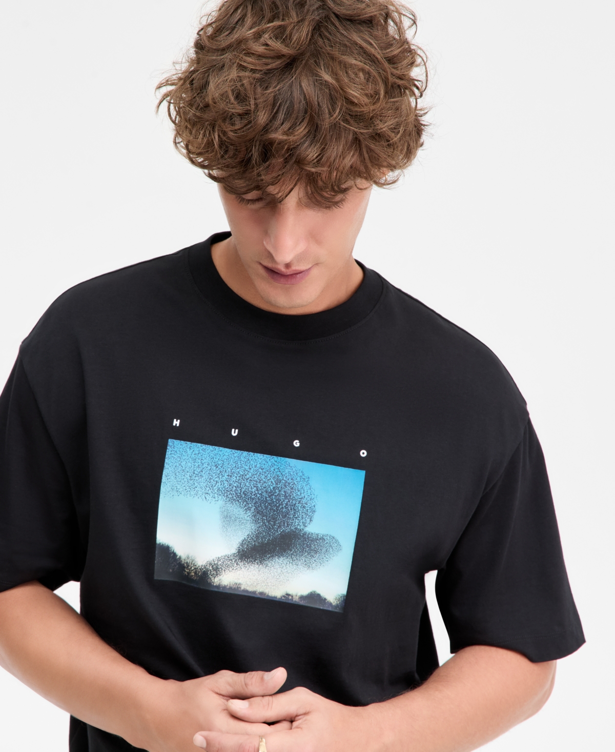Hugo Boss Men's Dorizon Oversized Short-Sleeve Graphic T-Shirt