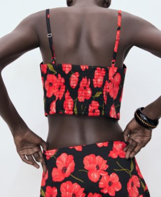 Women's Floral Crop Top