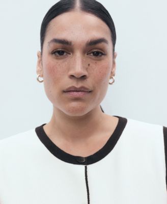 Women's Contrast Detail Knitted Sweater Vest