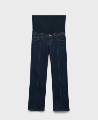 Women's Stitching Detail Straight-Leg Maternity Jeans