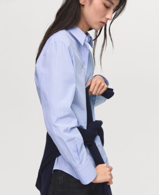 Women's Cotton and Lyocell Blend Straight Shirt