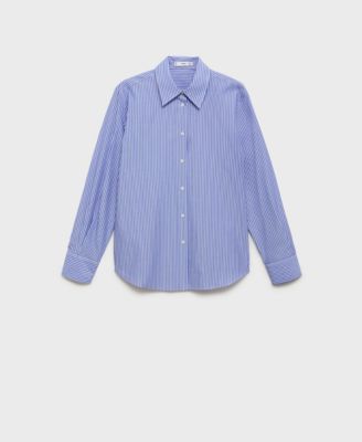 Women's Cotton and Lyocell Blend Straight Shirt