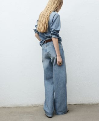 Women's Bow Detail Denim Shirt